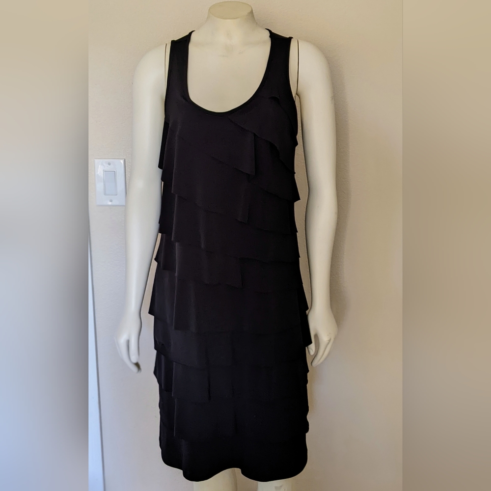 Apt. 9 Sleeveless Black Ruffle Dreaa